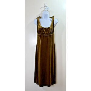 RIHOAS Women’s Velvet Babydoll Dress Size M Green Fairy Forest Whimsy Y2K NWTS